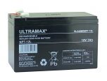 ULTRAMAX NP7-12L, 12V 7.2AH 20HR SEALED BATTERY (AS 6AH, 7AH, 7.5AH & 8AH) with 6.3mm / 0.250" WIDE MALE SPADE CONNECTIONS