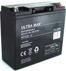 ULTRA MAX NPG20-12, 12V 20AH 20HR (AS 17AH, 18AH, 20AH, 19AH & 22AH) MAINTENANCE FREE GEL BATTERY