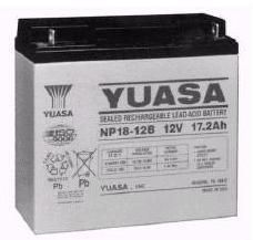 YUASA NP18-12B, 12V 18AH 20HR VRLA LEAD ACID - AGM - NON SPILLABLE BATTERY