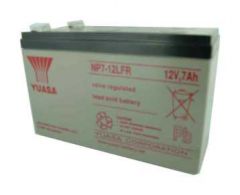 YUASA NP7-12L, 12V 7AH 20HR VALVE REGULATED LEAD ACID BATTERY (AS 6AH, 7.2AH, 7.5AH & 8AH) with 6.3mm / 0.250" WIDE MALE SPADE CONNECTIONS