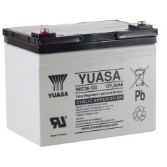 YUASA REC36-12, 12V 36AH 20HR (AS 30AH, 31AH, 32AH, 33AH & 35AH) HIGH CAPACITY DEEP CYCLE VALVE REGULATED LEAD ACID (VRLA) BATTERY