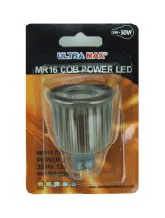 Ultramax LED Bulb MR16  12V  5W  350 Lumen s COB Blister - Warm White