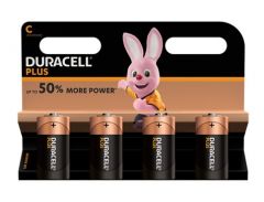 Duracell Plus C Batteries x 4