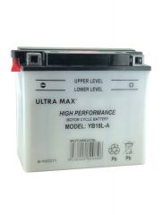 Ultramax Yumicron YB18L-A, 12v 18aH Motorcycle Batteries. L(mm) W(mm) H(mm) 180 90 162